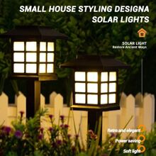 2入組太陽能草坪燈,防水燈籠式景觀燈,適用於戶外花園、露台和庭院 - 黃色 - 查看 3