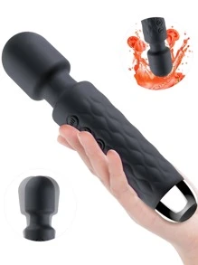 Vibrador de varita AV de silicona de 20 velocidades masajeador de clítoris potente estimulador de vibración de pezón punto G juguete sexual recargable para mujeres