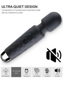Vibrador de varita AV de silicona de 20 velocidades masajeador de clítoris potente estimulador de vibración de pezón punto G juguete sexual recargable para mujeres