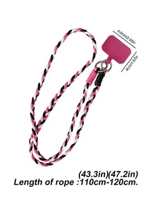 tejido ajustable Tira de celular con tarjeta de fijación Clip - Multicolor - Ver 3