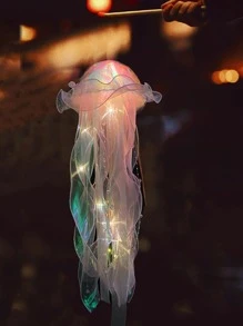 1入組創意水母燈籠美人魚主題派對裝飾DIY海底動物夏季女孩生日派對用品