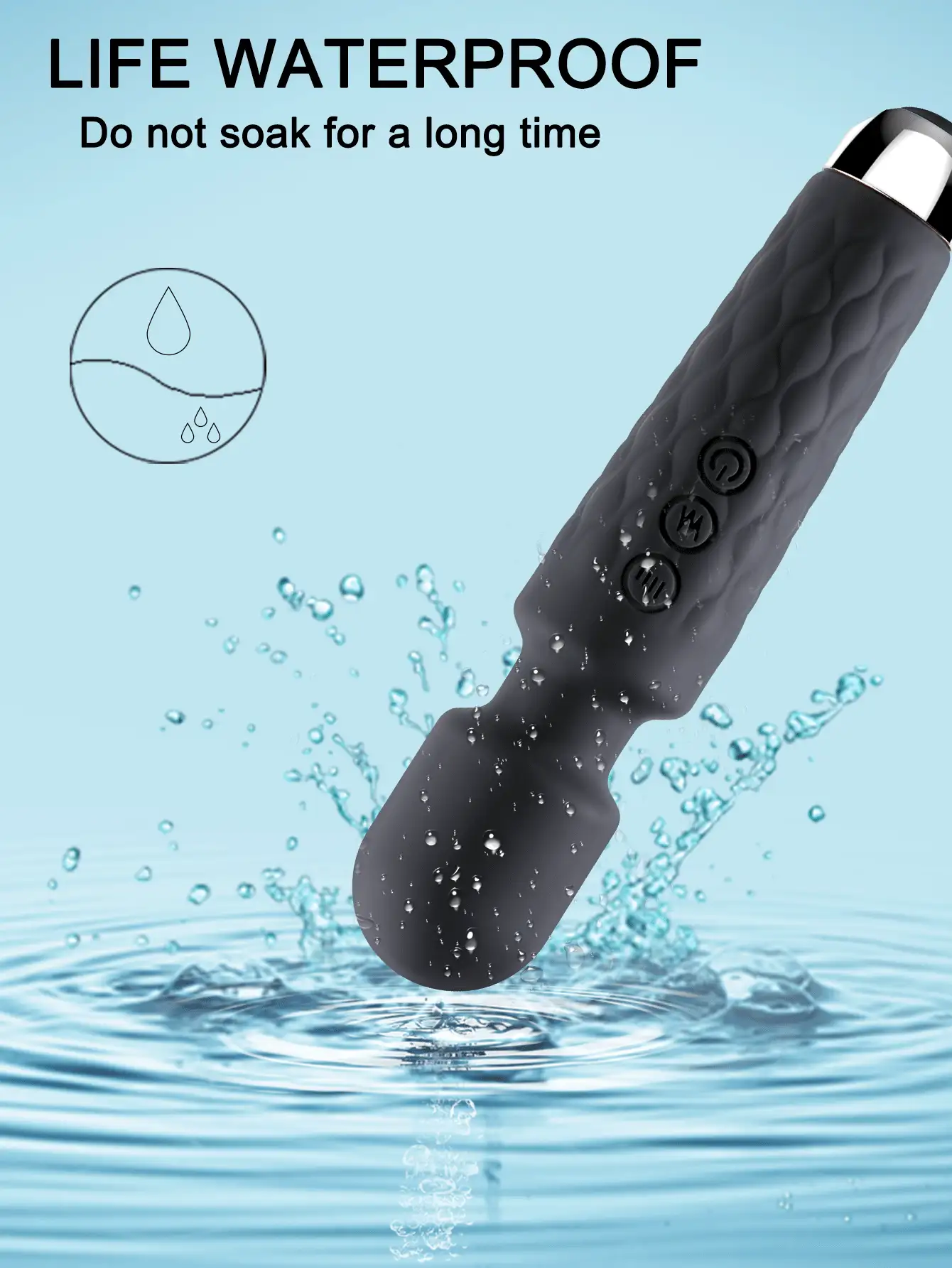Vibrador de varita AV de silicona de 20 velocidades masajeador de clítoris potente estimulador de vibración de pezón punto G juguete sexual recargable para mujeres