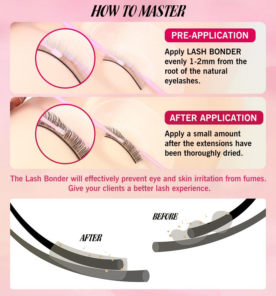 Lash Bonder For Eyelash Extension Super Bonder Longer Retention Help