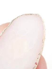 樹脂瑪瑙風格彩繪調色盤,金邊塗料指甲油調色盤展示工具,適合女性和女孩 - 白色 - 查看 3