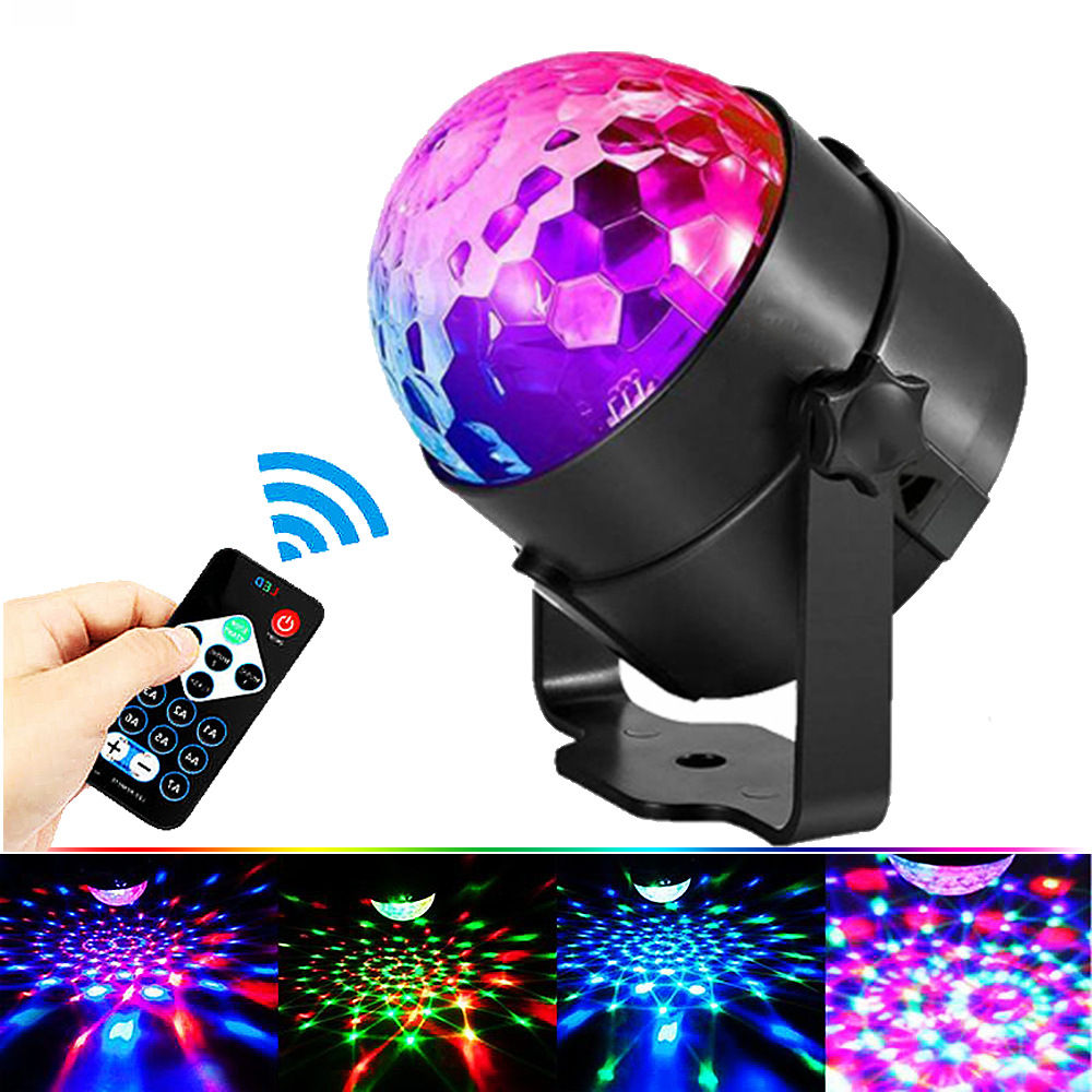Light Effect Lamp Led Remote Control Car USB Voice Control Crystal
