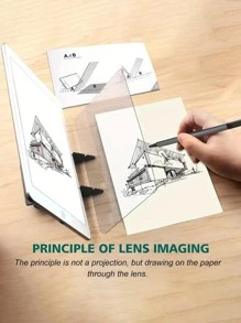 1set Optical Tracing Board For Drawing, Copying And Extracting Sketches, Perfect Tool For Beginners - Black - View 2