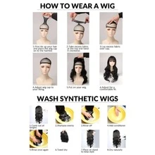 22Inch 16 Clips In Straight Hair Extensions Long Straight Hair Extensions Synthetic Hairpieces Heat Resistant Wig Extensions For Women Girls - Black - View 9