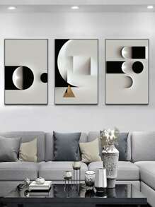 3pcs 15.7*23.6in/40cm*60cm Frameless Abstract Oil Painting Wall Art For Home Decor Canvas Painting,Poster Gifts Birthday Graduation