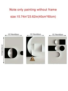 3pcs 15.7*23.6in/40cm*60cm Frameless Abstract Oil Painting Wall Art For Home Decor Canvas Painting,Poster Gifts Birthday Graduation