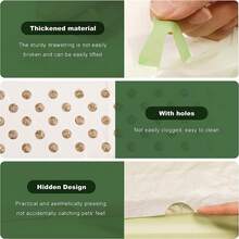 1入組貓砂包帶洞過濾網紗,耐用抽繩,貓砂墊包括,寵物清潔用品 - 白色 - 查看 4