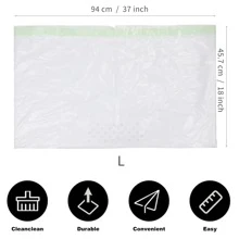 1入組貓砂包帶洞過濾網紗,耐用抽繩,貓砂墊包括,寵物清潔用品 - 白色 - 查看 7