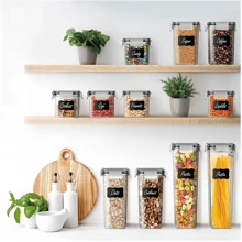 Plastic Leak-proof Canister For Grain Flour And Sugar Storage - Clear - View 3