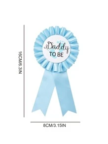 性別揭示鈕扣別針,新款媽媽和爸爸禮品,新生兒派對慶典,粉色和藍色胸章