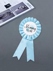 性別揭示鈕扣別針,新款媽媽和爸爸禮品,新生兒派對慶典,粉色和藍色胸章