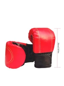 2pcs PU Boxing Gloves - Red - View 4