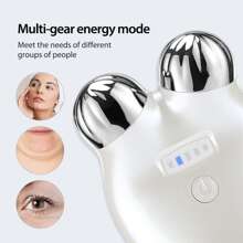 Microcurrent Facial And Eye Massage Import Beauty Device - White - View 4