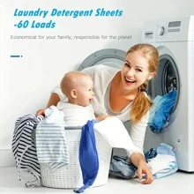 60pcs Laundry Detergent Sheet - White - View 2