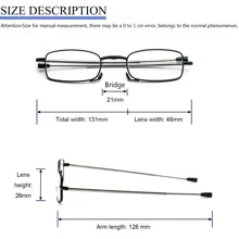 REAVEE 2 Pairs Folding Reading Glasses With Compact Bag Men Women Mini Blue Light Blocking Portable Reader With Spring Hinge