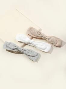 3入組/包 高品質嬰幼兒彈性兔耳形髮帶 - 彩色 - 查看 3