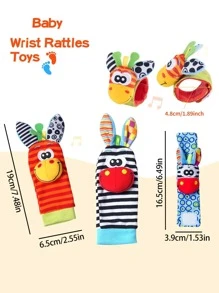 1pc Wrist Rattle Drum Gift, Cartoon Cute Calming Rattle Shaker Noisemaker