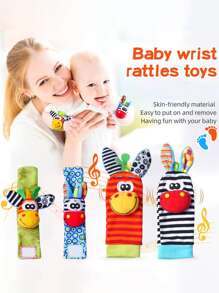 1pc Wrist Rattle Drum Gift, Cartoon Cute Calming Rattle Shaker Noisemaker