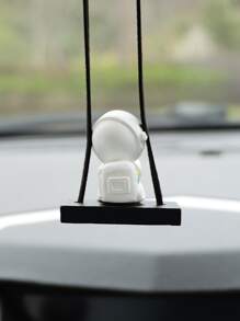 Astronaut Design Car Hanging Ornament - White - View 3