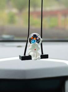 Astronaut Design Car Hanging Ornament - White - View 1