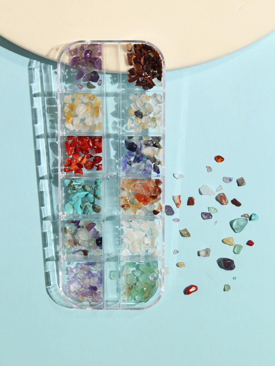 時尚美甲飾品,ABS碎石形狀水鑽指甲裝飾