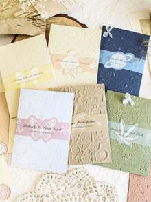 1包/10 張復古壓紋多材料剪貼簿紙，夢幻雲系列，留言板DIY裝飾 - 彩色 - 查看 2