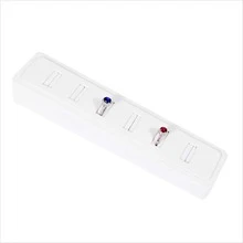 Leather 6 Ring Jewelry Dissplay Holder Showcase Wedge Tray Stand Ramp - White - View 1