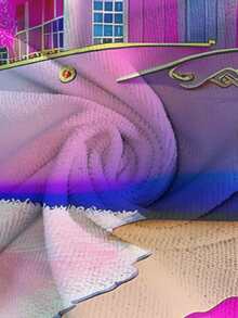 1入組纖維卡通圖案沙灘巾,中性戶外配件 - 彩色 - 查看 3