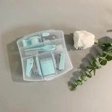 8入組薄荷綠色文具套裝,含蛋白石糖果色文具收納盒,包括訂書機、打孔器、訂書釘拆除器、膠帶分配器、透明膠帶、鉛筆筆筒、剪刀、500pcs訂書釘,適用於女孩和女性的學校和辦公室用品,方便的明膠盒包裝,是學生和白領的理想禮物 - 薄荷綠 - 查看 3