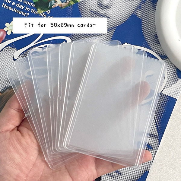 58x89mm 20pcs/Pack Vertical Compact Hard Card Holder,Transparent 3 Inch Postcards Protector For Baseball, Football, Basketball, Hockey, Golf, Single Sports Cards Top Load-Double Side Films