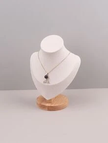 1pc Portrait Necklace Display Stand For Jewelry Store Window Showcase - Rice Velvet - View 3