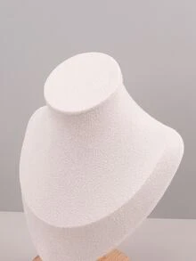 1pc Portrait Necklace Display Stand For Jewelry Store Window Showcase - Rice Velvet - View 7