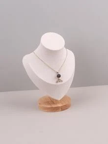 1pc Portrait Necklace Display Stand For Jewelry Store Window Showcase - Rice Velvet - View 4