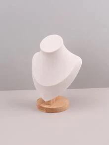 1pc Portrait Necklace Display Stand For Jewelry Store Window Showcase - Rice Velvet - View 5