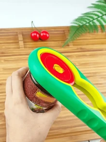 1 Pieza Herramienta Multifuncional Para Abrir Tapas, Dispositivo Giratorio De Cuatro En Para Abrir Latas De Conserva, Abridor De Tapas Fácil De Usar, Suministros De Cocina, Abridor De Botellas Y Abridor De Latas