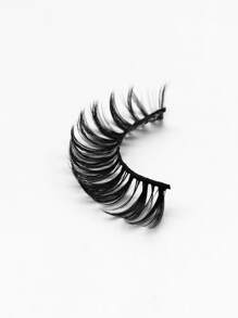 ruso tira Pestañas , 1 pieza 15mm visón de imitación rizo D natural dulce mullido ruso Pestañas postizas - Negro - Ver 4