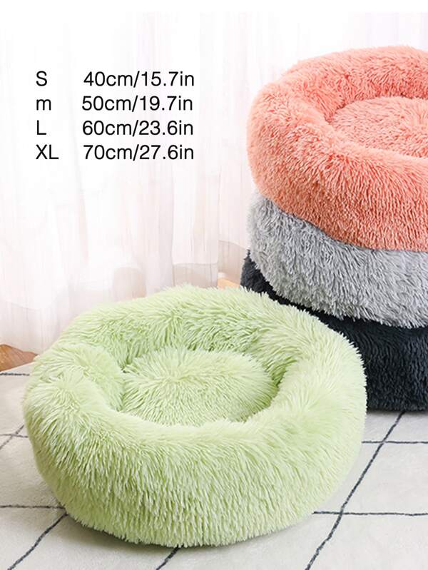 Solid Fuzzy Pet Bed SHEIN USA