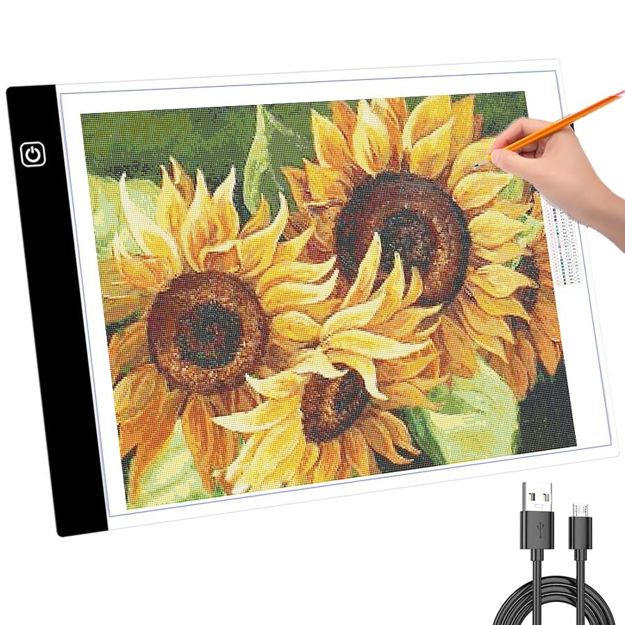 A4 Led Diamond Painting Board - White - View 1