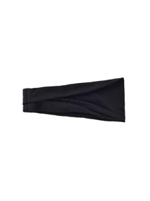 1 件運動吸汗頭帶,適合跑步、健身 - 黑色 - 查看 4