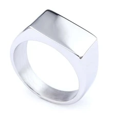 Rings for Women Men Stainless Steel Halloween Cocktail Party Biker Ring - Silver - View 2