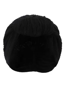 Fivela de Boné com Design de Nó de Bainha de Fio de Prata, Chapéu de Malha da Moda de Outono e Inverno para Decoração de Boné de Cabelo Elegante, Turbante de Uso Casual ao Ar Livre para Mulheres, Bônus de Natal