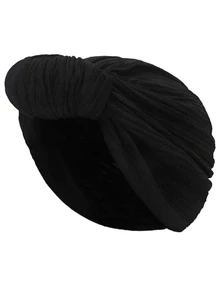 Fivela de Boné com Design de Nó de Bainha de Fio de Prata, Chapéu de Malha da Moda de Outono e Inverno para Decoração de Boné de Cabelo Elegante, Turbante de Uso Casual ao Ar Livre para Mulheres, Bônus de Natal
