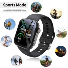 1pc Unisex Sports Smart Watch With Music Control, Health Monitoring, Message Reminder, Camera Control, Compatible With Android & Ios Systems - Black - View 6