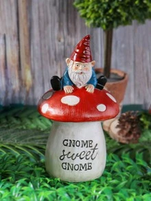 1 pieza Decoración seta gnomo jardín - Multicolor - Ver 1