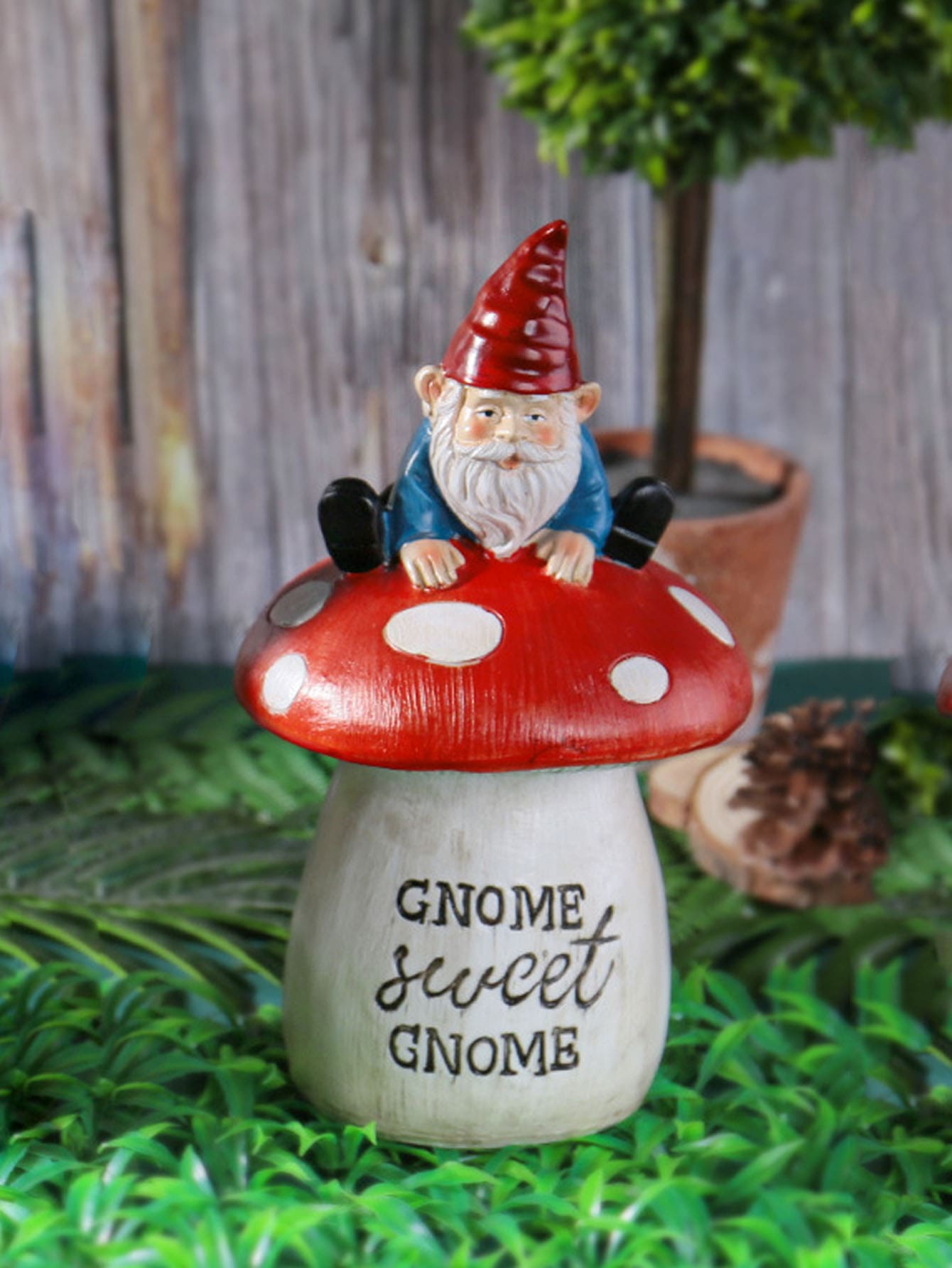 1 pieza Decoración seta gnomo jardín - Multicolor - Ver 1