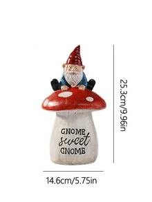 1 pieza Decoración seta gnomo jardín - Multicolor - Ver 3