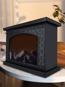 Mô phỏng Ngọn lửa Đèn Fake Chiếc lò sưởi Đèn Gỗ Than củi Ngọn lửa Bầu không khí Đèn Cho máy tính để bàn Đồ trang trí - màu đen - Xem 2